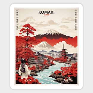 Komaki Japan Vintage Poster Tourism Sticker